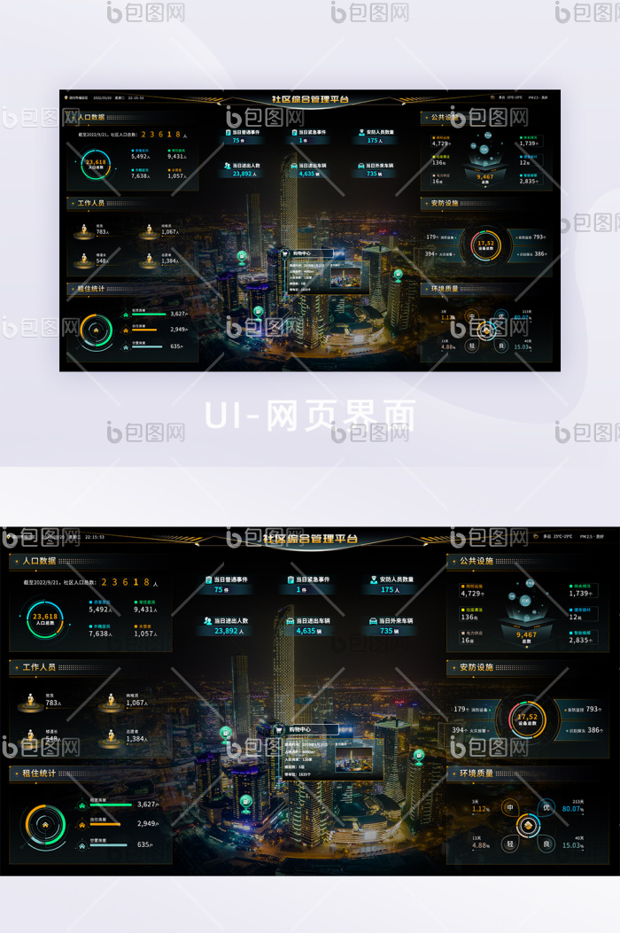 金色科技互联网后台可视化界面-包图网