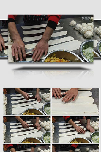 美食肉饼制作过程实拍图片
