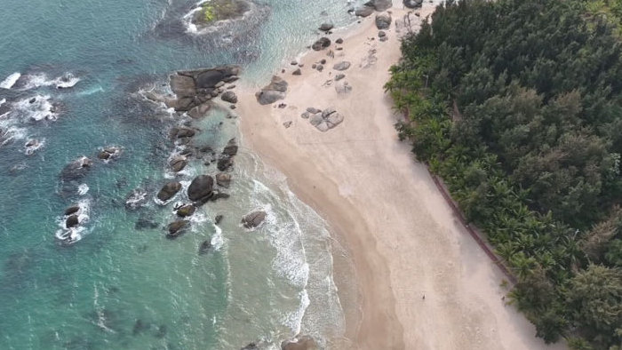 海南文昌淇水湾的美丽沙滩和大海