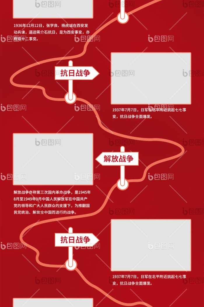 党史历程党建宣传长图-包图网