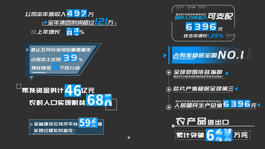 科技数字滚动字幕模版