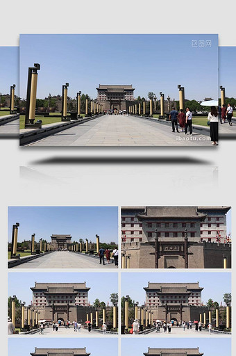 西安古城墙永宁门城门楼实拍4k图片