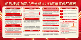 中国共产党成立103周年展板