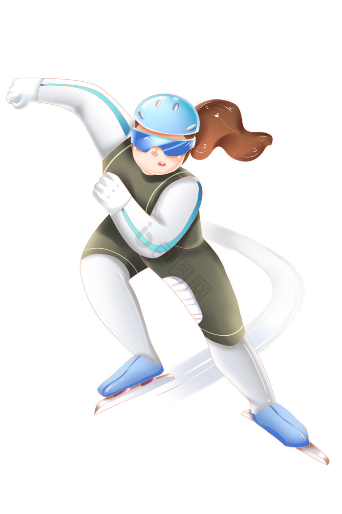 奥运体育人物速滑选手形象滑冰图片