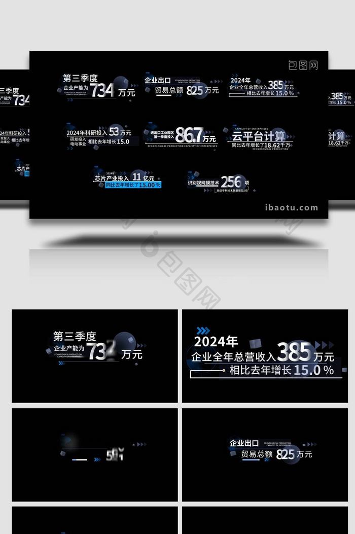 企业科技数据动画展示AE模版