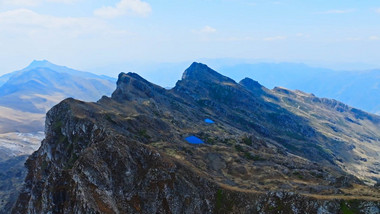 云南东川妖精塘高峰山顶自然风光