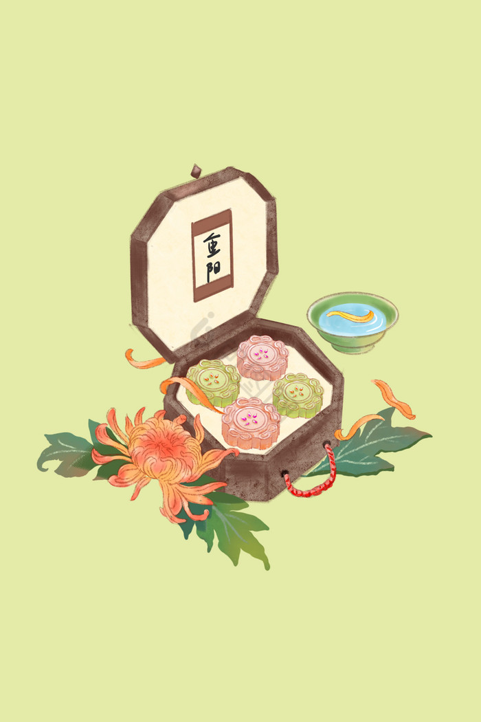 重阳节菊花糕点组合1图片