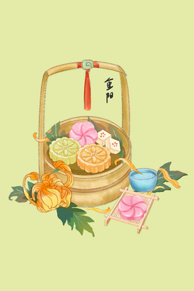 中国风重阳节菊花糕点