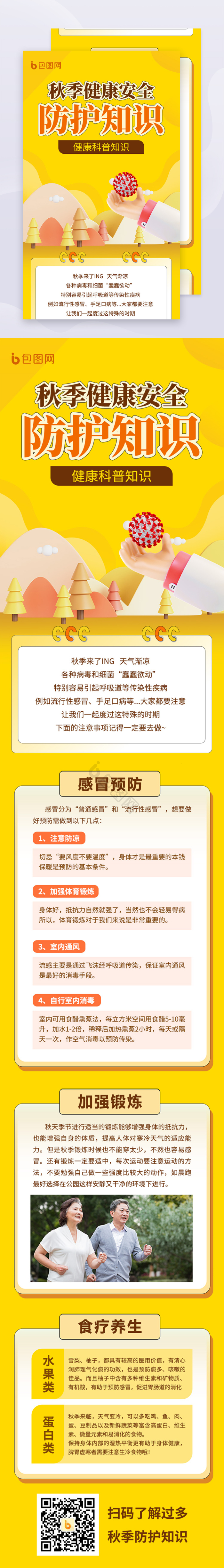 蓝色健康口腔医疗知识科普长图 包图网 