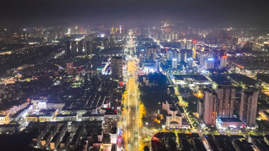 贵港市金港大道夜景延时