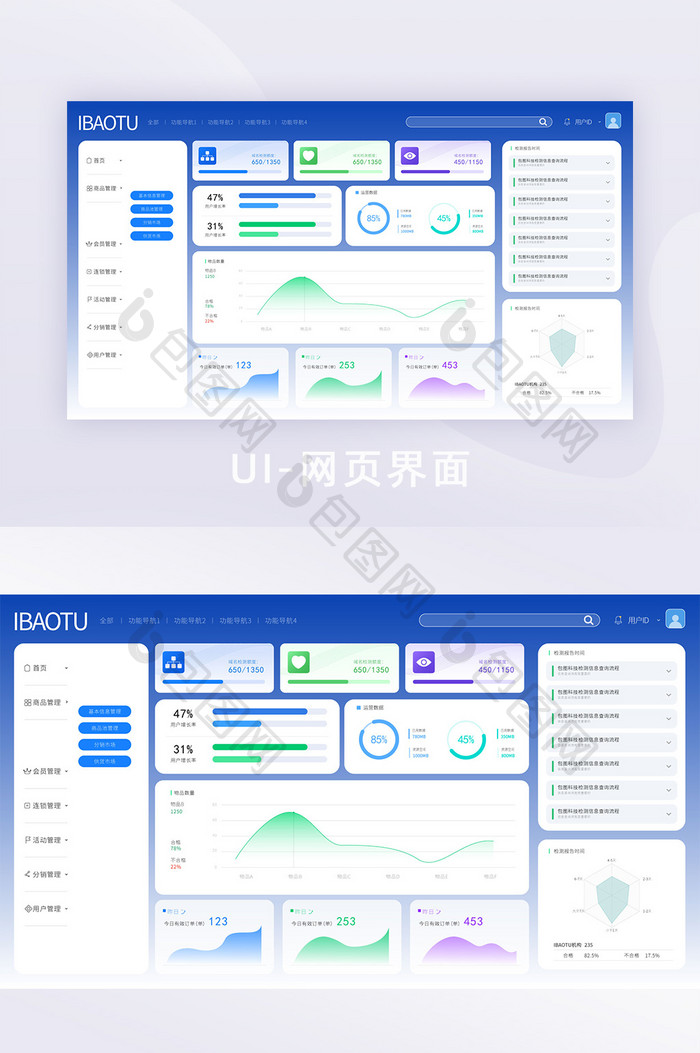 B端后台大数据用户ui网页界面