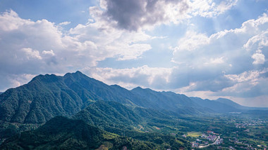 山脉山峰九江庐山航拍延时