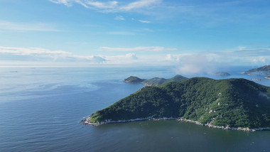 海岛森林自然风光航拍