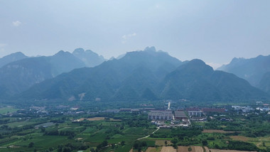 水墨风西岳华山风光航拍