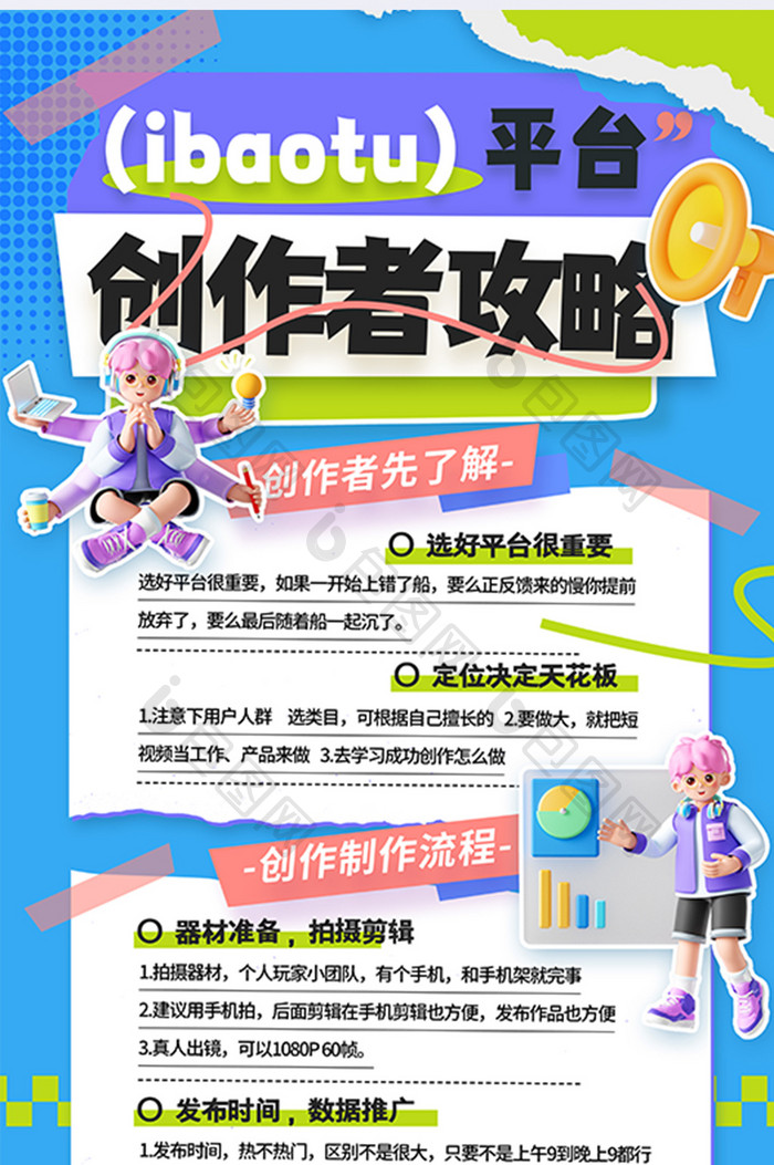 创意平台运营平台创作者攻略海报