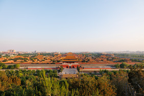 北京旅游故宫博物院地标全景