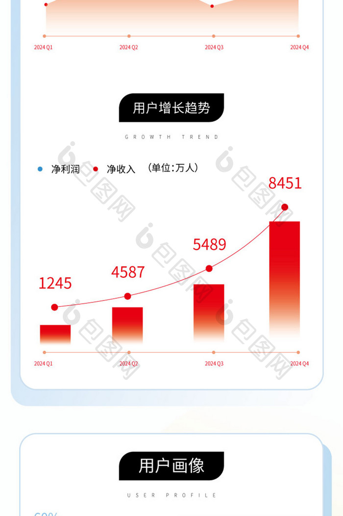 2025新年简约商务企业年终年报h5长图