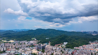 广州白云山风景区航拍延时