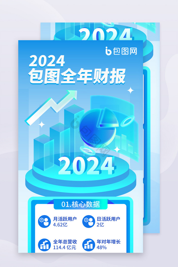 手绘风2025企业年终企业年报H5长图图片