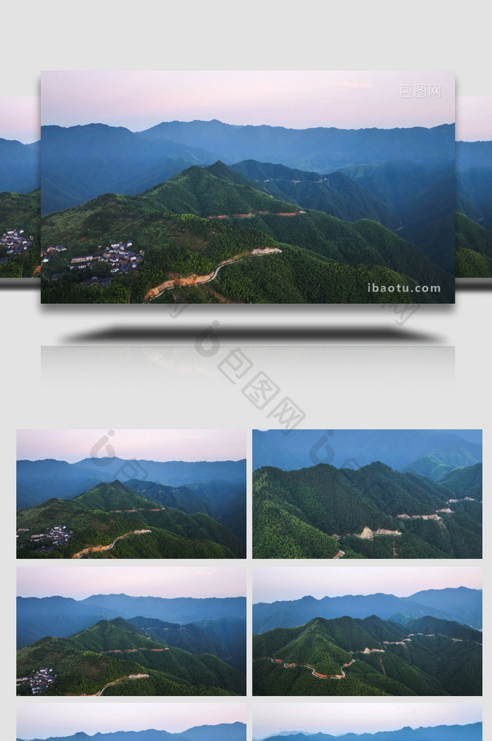 环山公路山顶公路高山风景4K航拍