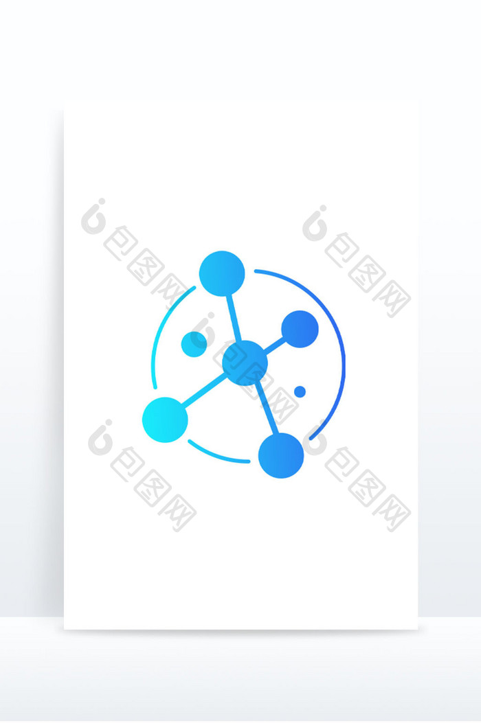 医疗分子图矢量图标装饰元素