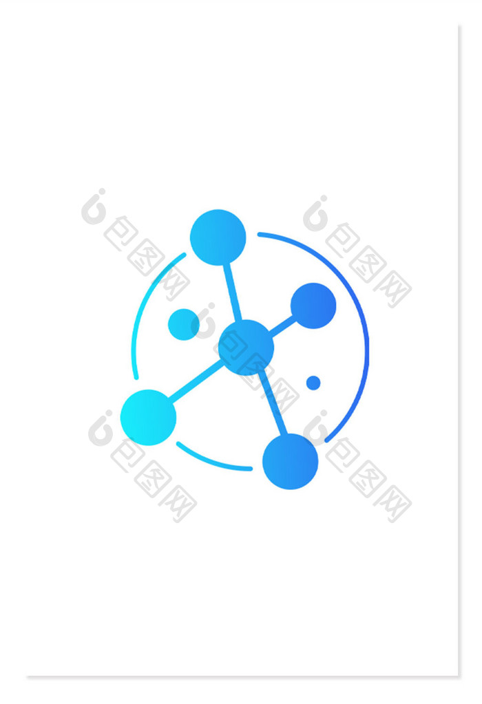 医疗分子图矢量图标装饰元素