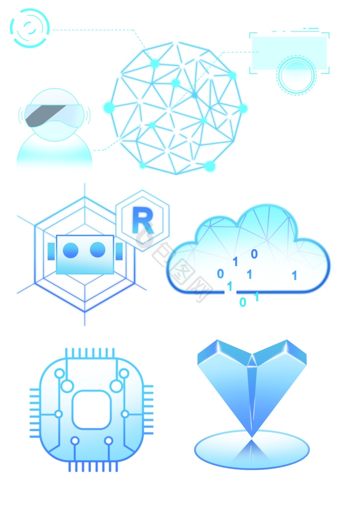 科技icon-科技icon设计图片-包图网