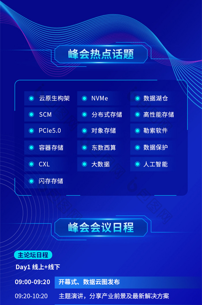 数据存储峰会点线面信息长图
