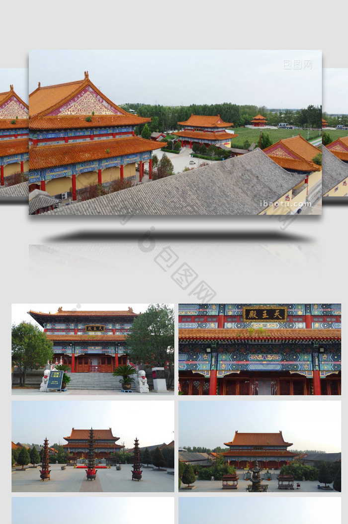 古建筑法藏寺人文旅游景区空镜航拍