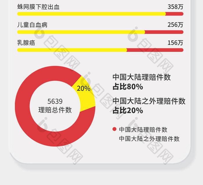 红色玻璃微立体2024年企业年度长图海报