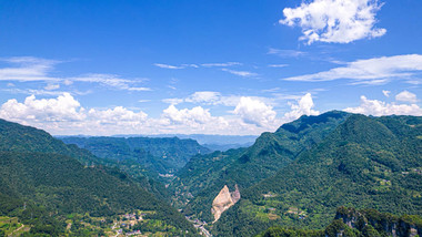 壮丽风光渝鄂交界山峰峡谷航拍延时