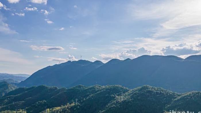 壮丽风光重庆山脉山峰自然航拍延时