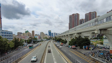 广东深圳龙华布龙路交通延时