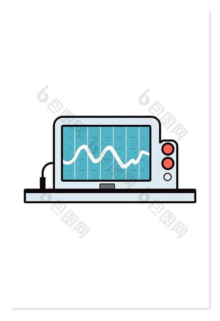 卡通超声波心脏检查免抠元素