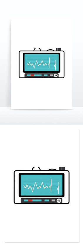 卡通超声波心电图免抠元素
