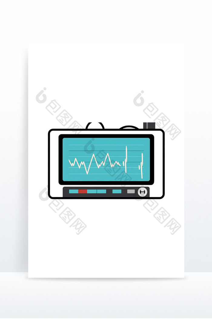 卡通超声波心电图免抠元素
