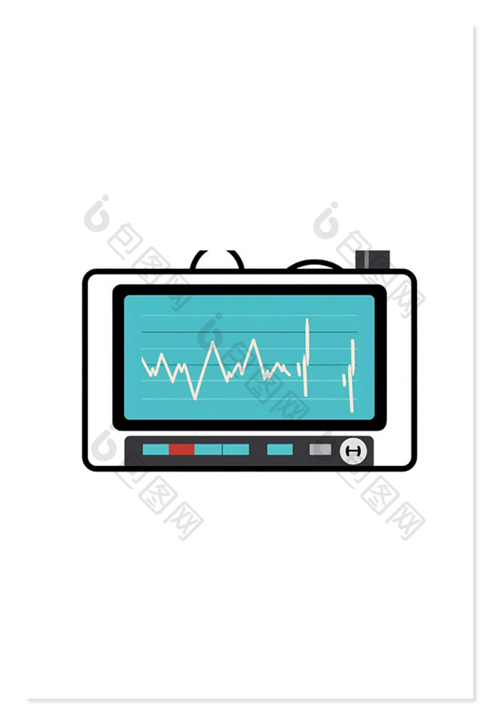 卡通超声波心电图免抠元素