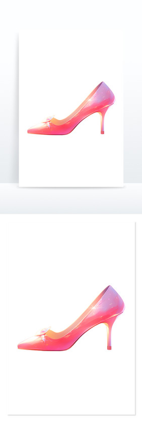 闪亮高跟鞋图标卡通免抠元素