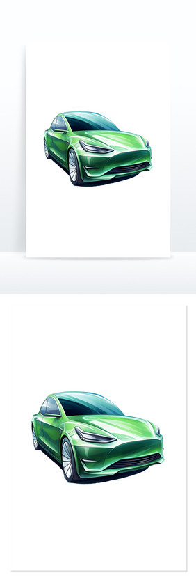 绿色汽车新能源科技免抠元素