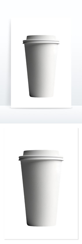 白色纸杯简约纸杯免抠元素