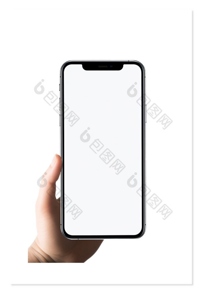 手持手机样机空白屏幕免抠元素