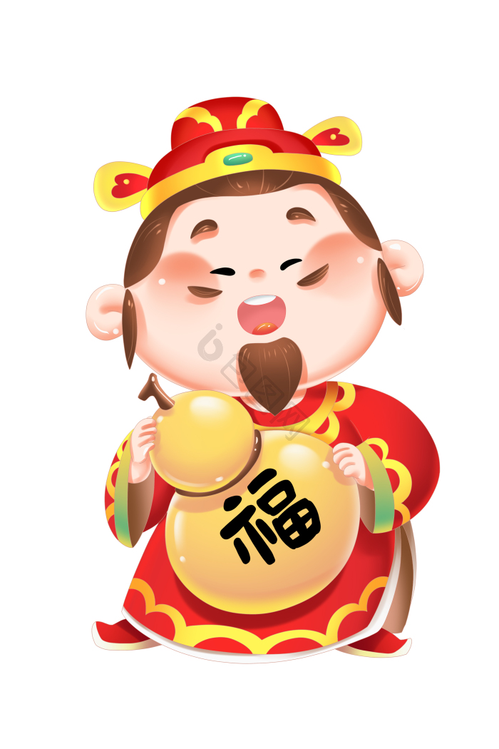 福禄寿喜财神仙人物形象套图png下载-包图网