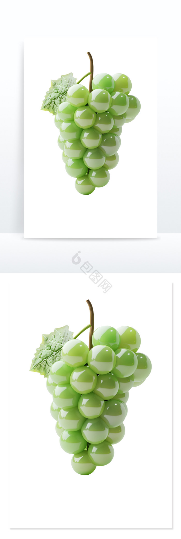 葡萄晶莹剔透玉石材质免抠