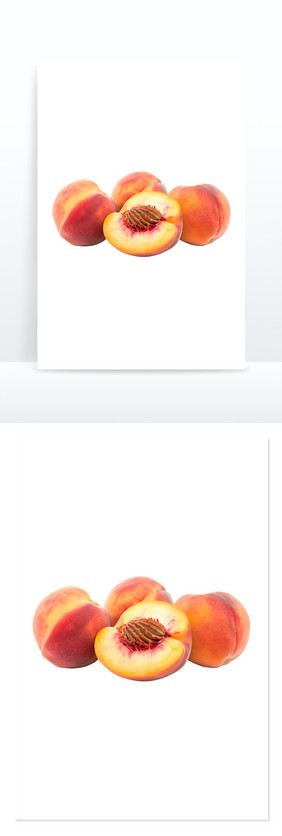 桃子清甜新鲜的桃子免抠元素