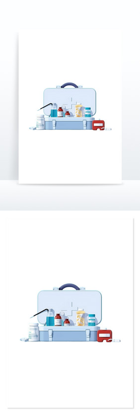 医疗箱应急药箱急救箱免抠元素
