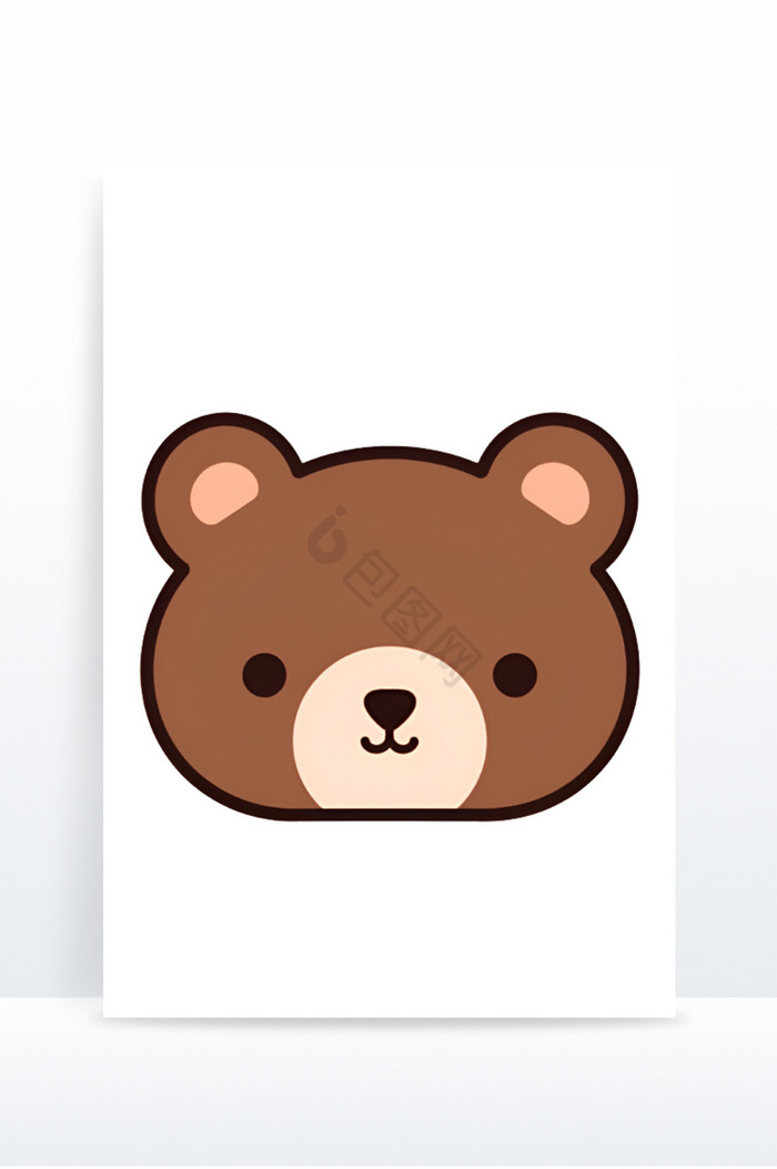 小熊动物头像图标免抠