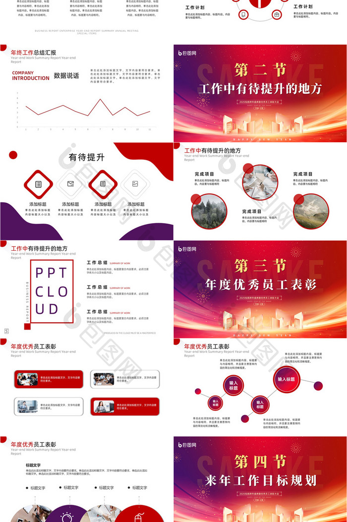 2025年度商务汇报年会开工PPT模板