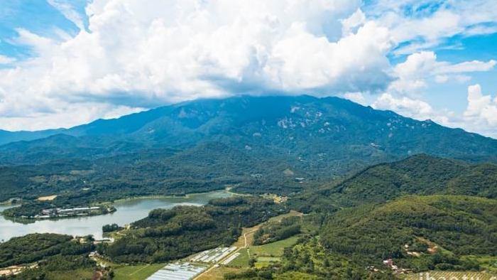 自然风光广东惠州罗浮山5A景区航拍延时