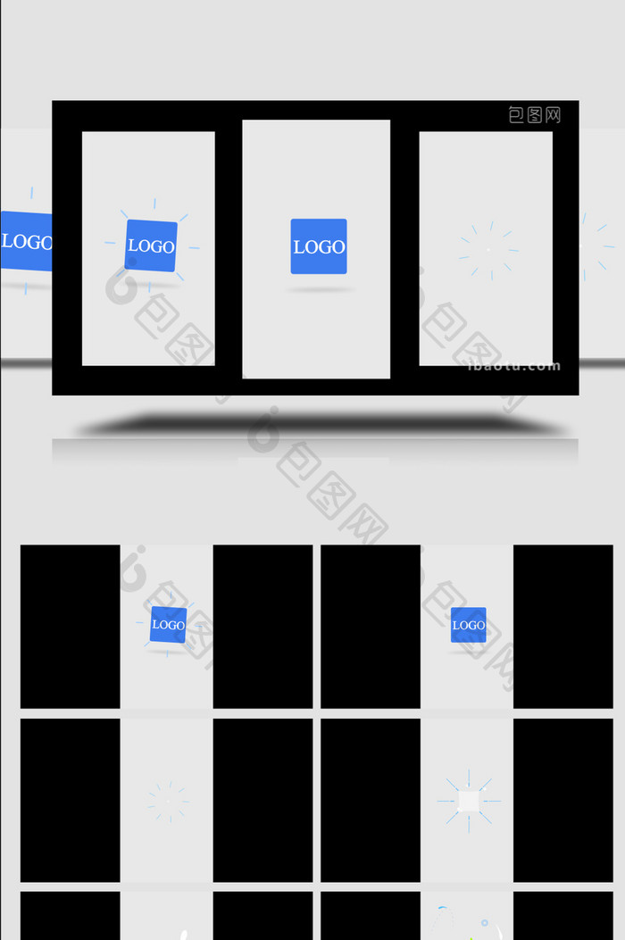 创意动态图形LOGO演绎竖屏视频