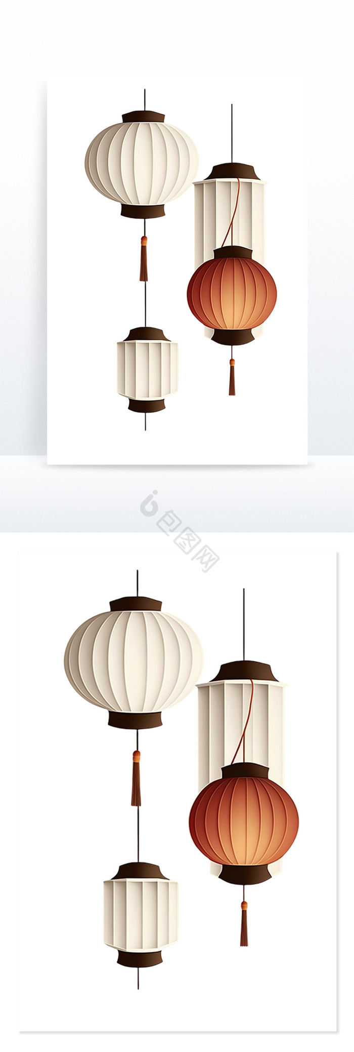 灯笼中式国风装饰免抠png下载-包图网
